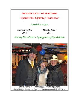 The Welsh Society of Vancouver