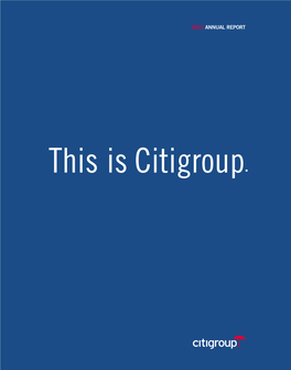 Citigroup Annual Report 2001
