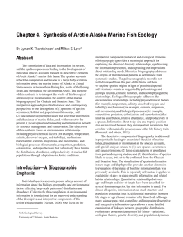 Arctic Marine Fish Ecology