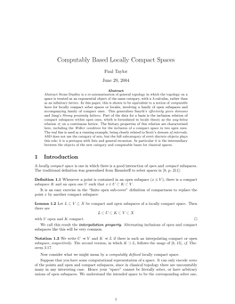 Computably Based Locally Compact Spaces