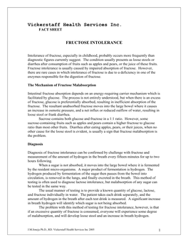 Fructose Intolerance.Pdf