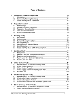 Table of Contents