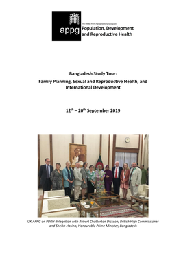 Bangladesh Study Tour: Family Planning, Sexual and Reproductive Health, and International Development