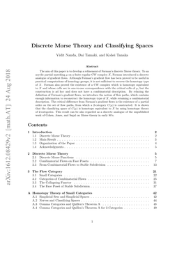 Discrete Morse Theory and Classifying Spaces