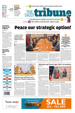 Peace Our Strategic Option! TDT | Manama