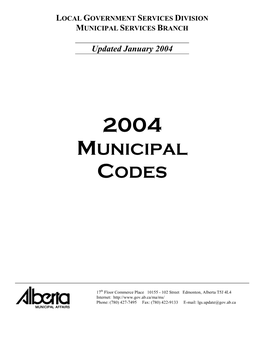 2004 Municipal Codes
