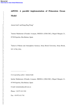 A Parallel Implementation of Princenton Ocean Model