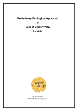 Preliminary Ecological Appraisal