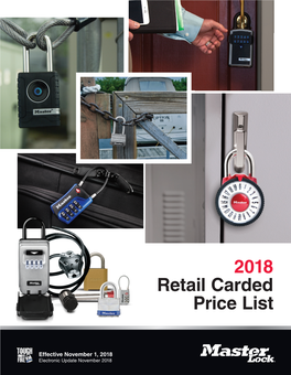 7000-0577: Retail Carded Price List November 2018