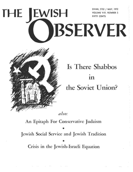 The Jewish Observer