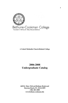 2008 Undergraduate Academic Catalog