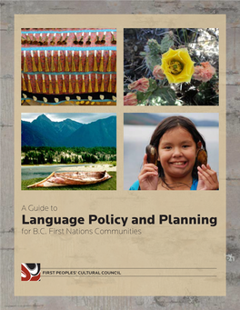 Language Policy and Planning for B.C
