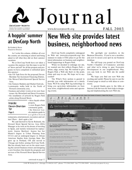 New Web Site Provides Latest Business, Neighborhood News