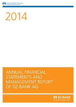 Annual Financial Statements and Management Report of Dz Bank Ag Key Figures