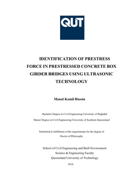 Identification of Prestress Force in Prestressed Concrete Box Girder