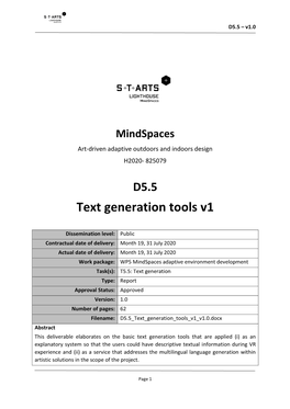 Text Generation Tools V1