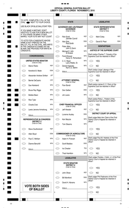 2010 General Election Ballot