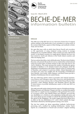 SPC Beche-De-Mer Information Bulletin #36 – March 2016