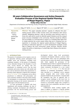 Evaluation Process of the Regional Spatial Planning of Mappi Regency