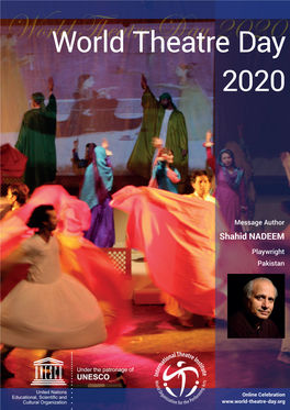 World Theatre Day 2020 Brochure in English, Double Pages