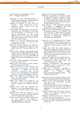 1 Anatolian Studies 64 = Bouthillier Et Al. 2014 EKT = Postgate & Thomas 2007. Akkermann, R. 1972 “Süßwassermuscheln