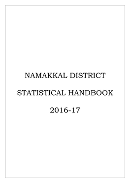 Namakkal District Statistical Handbook 2016-17