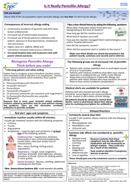 Is It Really Penicillin Allergy?