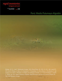 PECES Años El Trabajo Florístico En Los Departamentos De Autores: Max H