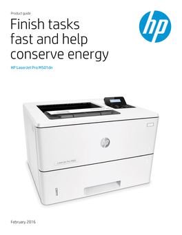 Finish Tasks Fast and Help Conserve Energy HP Laserjet Pro M501dn