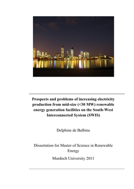 Prospects and Problems of Increasing Electricity Production from Mid-Size (&lt;30 MW) Renewable Energy Generation Facilities On