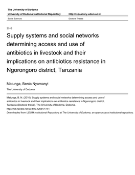 Supply Systems and Social Networks