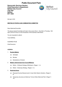 (Public Pack)Agenda Document for People and Communities Committee, 12/04/2018 16:30