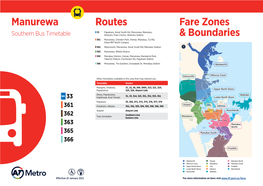 Routes Manurewa Fare Zones & Boundaries Routes