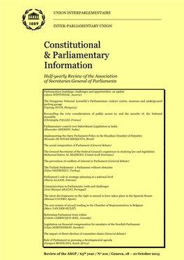 Constitutional & Parliamentary Information