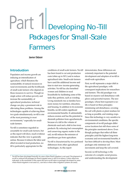 Developing No-Till Packages for Small-Scale Farmers