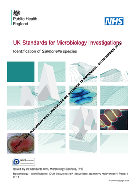 Identification of Salmonella Species