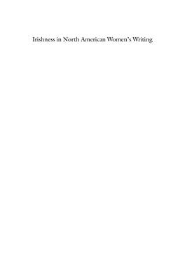 Irishness in North American Women's Writing