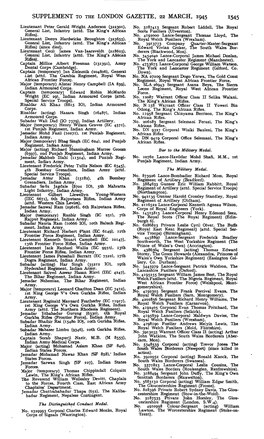 SUPPLEMENT to the LONDON GAZETTE, 22 MARCH, 1945 1545 Lieutenant Peter Gerald Iwright Anderson (322301), No