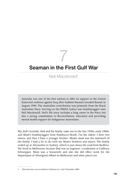 Seaman in the First Gulf War Neil Macdonald1