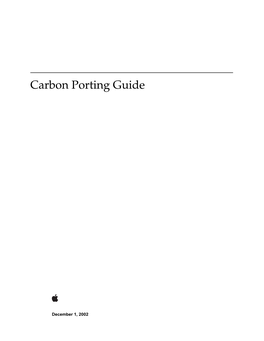 Carbon Porting Guide