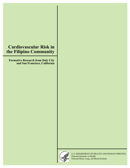 Cardiovascular Risk in the Filipino Community