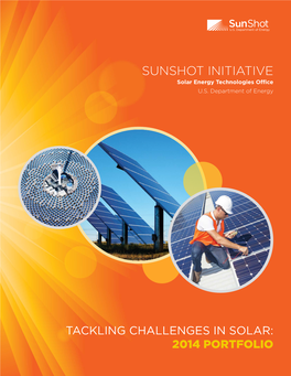 SUNSHOT INITIATIVE Solar Energy Technologies Office U.S