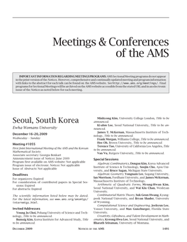 Meetings & Conferences of The