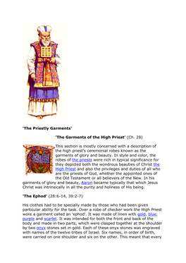 'The Garments of the High Priest' (Ch. 28)