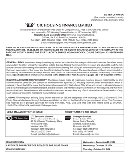 Gic Housing Finance Limited