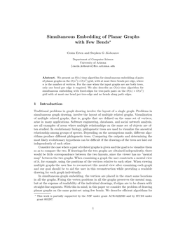 Simultaneous Embedding of Planar Graphs with Few Bends*