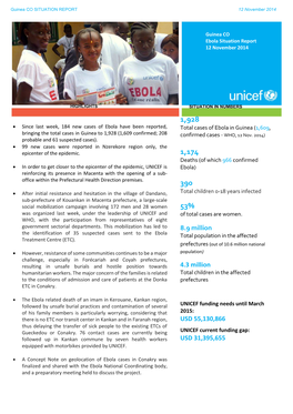 UNICEF Guinea Conakry Sitrep Ebola 12 November 2014.Pdf