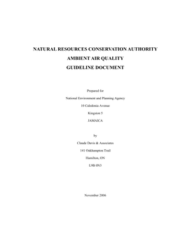 Guideline Document (For NRCA (Air Quality) Regulations 2006)