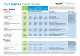 Coach Schedule to Port Denarau