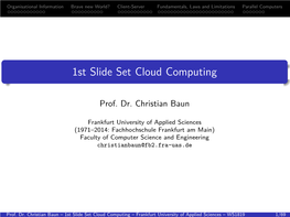 1St Slide Set Cloud Computing